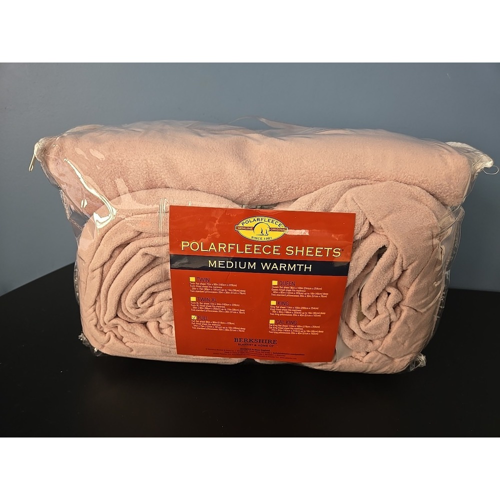 Berkshire‎ Blanket Polarfleece Full Size Sheet Set Medium Warmth Extra Soft Pink